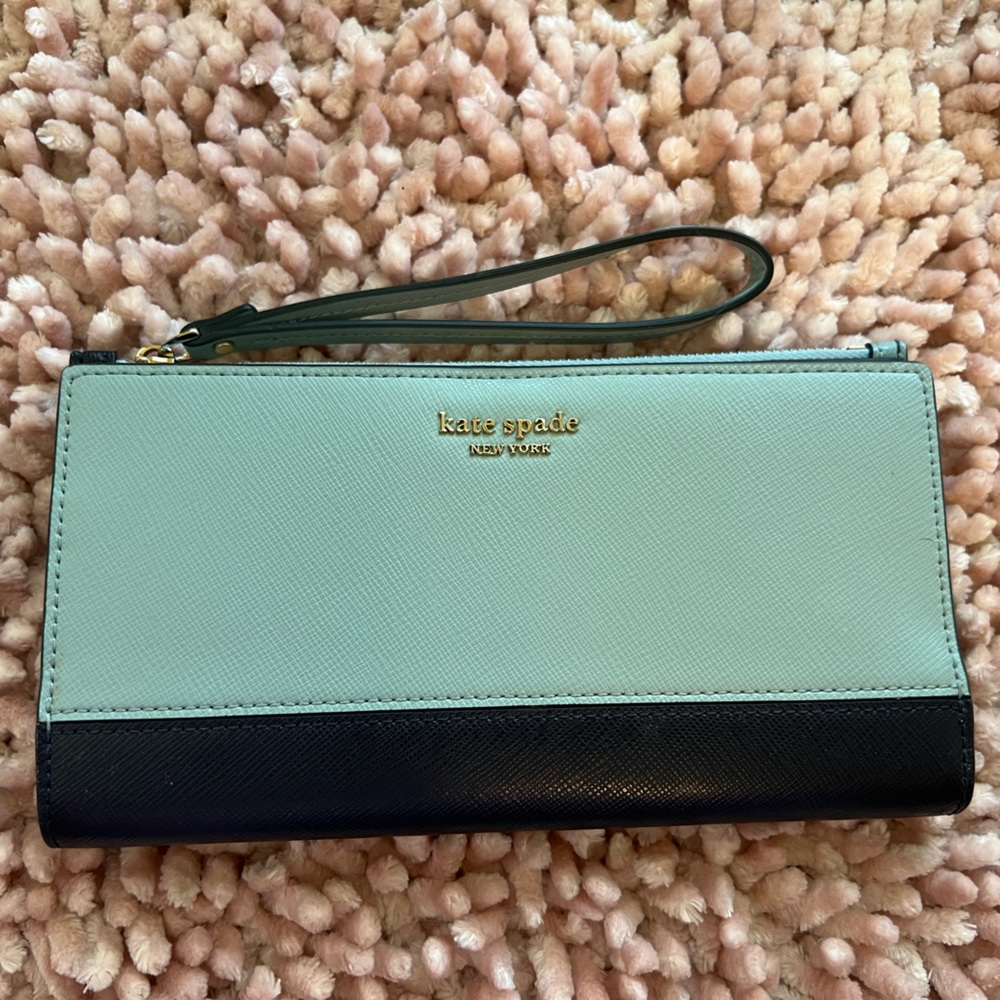 Navy with light blue kate spade ♠️ wristlet
